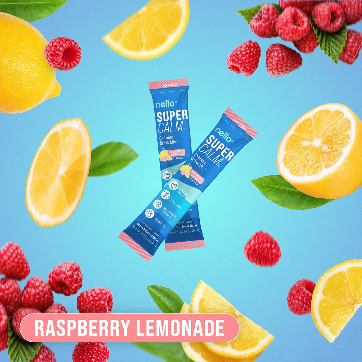 Supracalm Powdered Drink Mix – Raspberry Lemonade, 20 Servings
