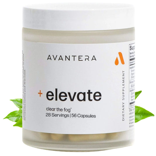 AVANTERA Elevate Brain Support Supplement – 60 Count, 1-Month Supply + Travel Pill Case