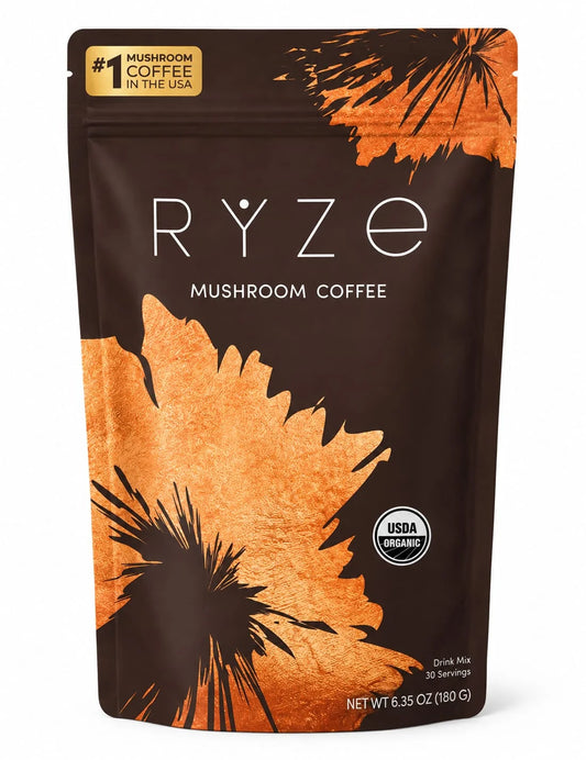RYZE Organic Mushroom Coffee Drink Mix – 30 Servings