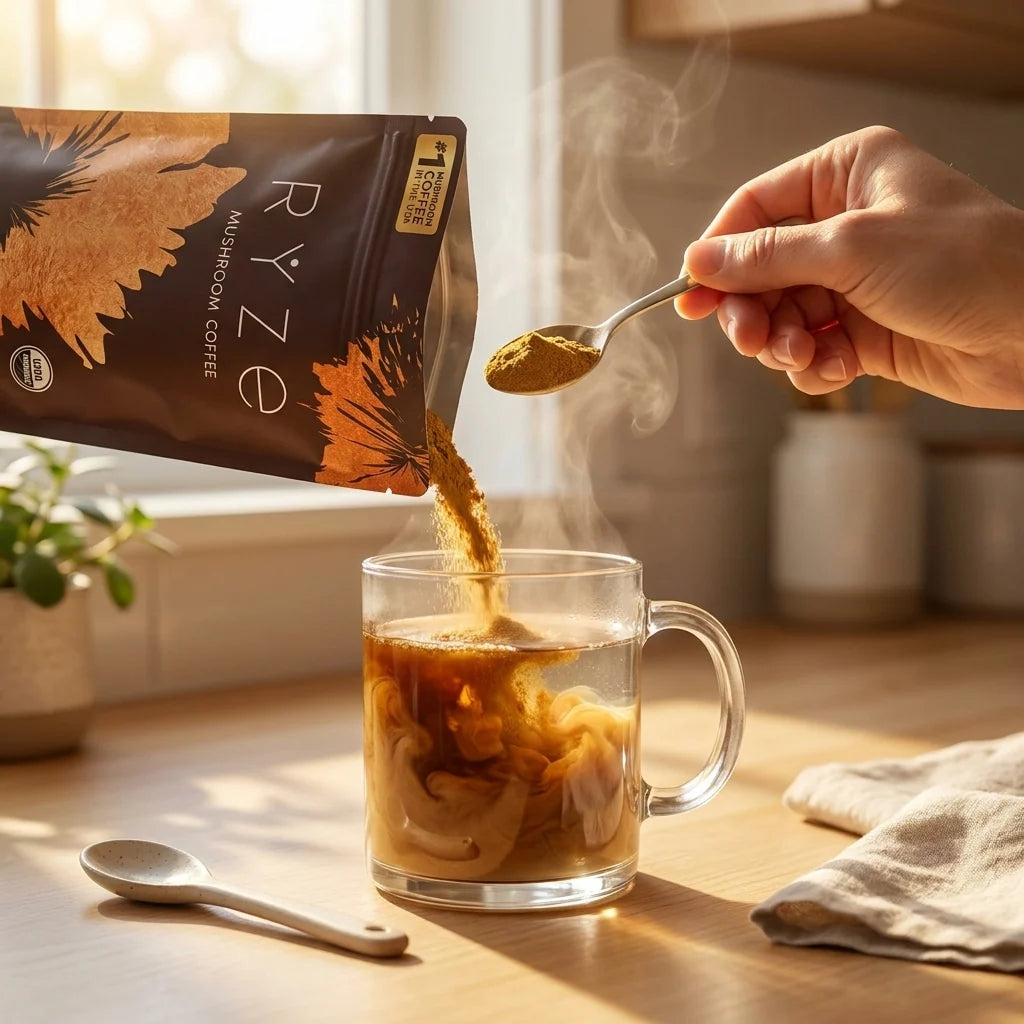 RYZE Organic Mushroom Coffee Drink Mix – 30 Servings