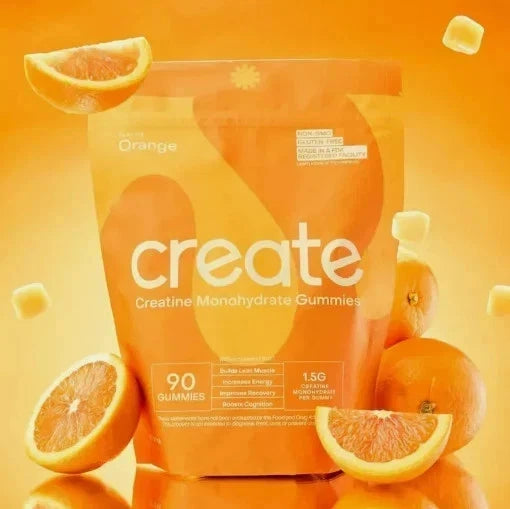 Creatine Monohydrate Gummies for Men & Women – Orange Flavor, 90 Count
