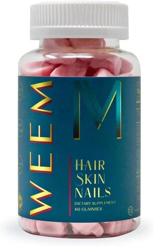 WEEM Hair, Skin & Nails Gummies – Vegan Biotin Vitamins for Beauty Support
